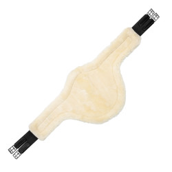 Sottopancia con bavetta per ostacoli in cuoio e lana sintetica rimovibile Acavallo Nero Sottopancia con bavetta per ostacoli in cuoio e lana sintetica rimovibile Acavallo Nero