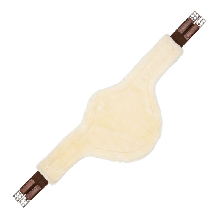 Sottopancia con bavetta per ostacoli in cuoio e lana sintetica rimovibile Acavallo Sottopancia con bavetta per ostacoli in cuoio e lana sintetica rimovibile Acavallo
