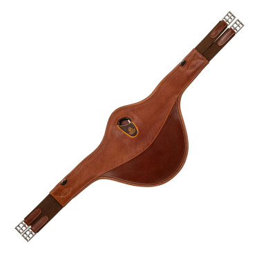 Pancia con elastico da salto in cuoio e gel Acavallo Cognac Marrone