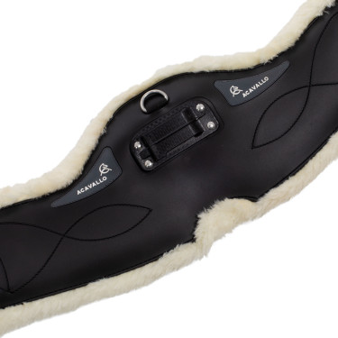 Sottopancia corto in gel e PVC con fibbie in acciaio inox e lana ecologica Acavallo Sottopancia corto in gel e PVC con fibbie in acciaio inox e lana ecologica Acavallo
