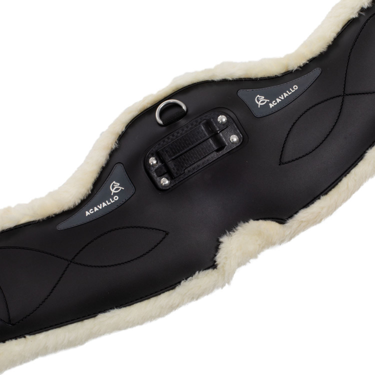 Sottopancia corto in gel e PVC con fibbie in acciaio inox e lana ecologica Acavallo Sottopancia corto in gel e PVC con fibbie in acciaio inox e lana ecologica Acavallo