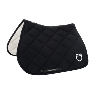 Sottosella da salto in tessuto tecnico con logo ricamato Black Line Edition Equestro Marina Blu marino