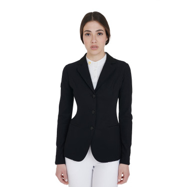 Giacca da concorso a 3 bottoni da donna Elegance Equestro Nero