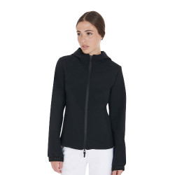 Giacca softshell aderente da donna con tasche nascoste Equestro Nero
