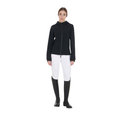 Giacca softshell aderente da donna con tasche nascoste Equestro Nero