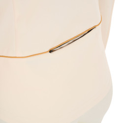 Giacca softshell aderente con cerniera antivento da donna Equestro Bianco antico Beige