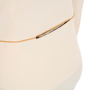 Giacca softshell aderente con cerniera antivento da donna Equestro Bianco antico Beige