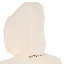 Giacca softshell aderente con cerniera antivento da donna Equestro Bianco antico Beige