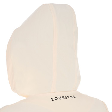 Giacca softshell aderente con cerniera antivento da donna Equestro Bianco antico Beige