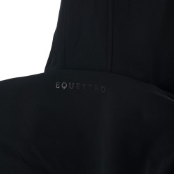 Giacca softshell aderente con cerniera antivento da donna Equestro Nero