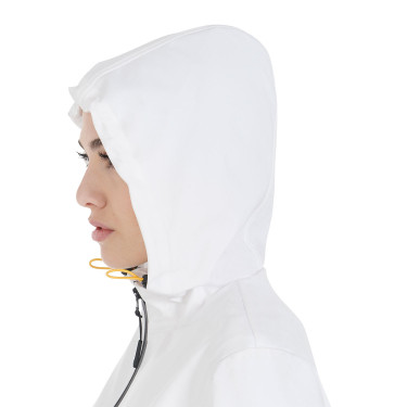 Giacca softshell aderente con cerniera antivento da donna Equestro Bianco
