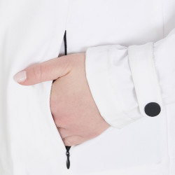 Giacca softshell aderente con cerniera antivento da donna Equestro Bianco