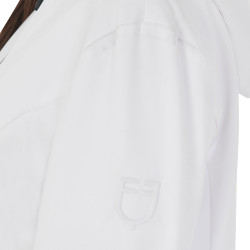 Giacca softshell aderente con cerniera antivento da donna Equestro Bianco