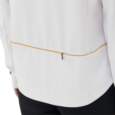 Giacca softshell aderente con cerniera antivento da donna Equestro Bianco