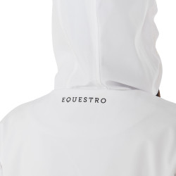 Giacca softshell aderente con cerniera antivento da donna Equestro Bianco