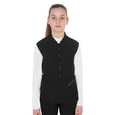 Gilet senza maniche da bambina aderente in tessuto tecnico Equestro Gilet senza maniche da bambina aderente in tessuto tecnico Equestro