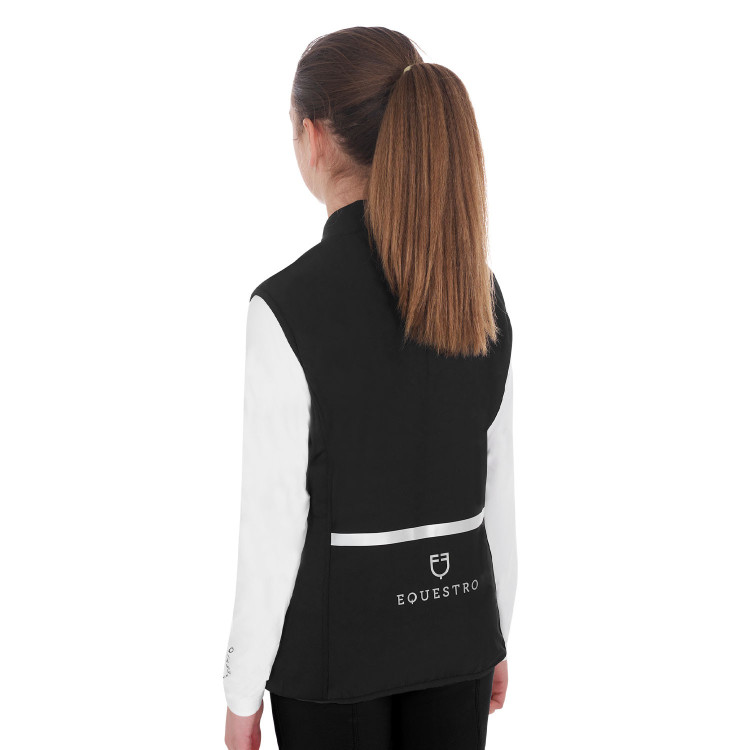 Gilet senza maniche da bambina aderente in tessuto tecnico Equestro Gilet senza maniche da bambina aderente in tessuto tecnico Equestro
