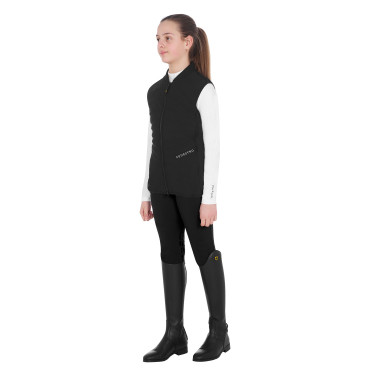 Gilet senza maniche da bambina aderente in tessuto tecnico Equestro Gilet senza maniche da bambina aderente in tessuto tecnico Equestro