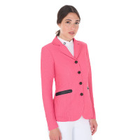 Giacca da concorso traforata da donna 4 bottoni Equestro Nero Giacca da concorso traforata da donna 4 bottoni Equestro Nero