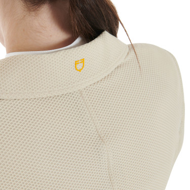 Veste de concours perforée femme 4 boutons Equestro Beige