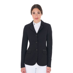 Damen-Wettkampfjacke perforiert 3 Knöpfe Equestro Nero Damen-Wettkampfjacke perforiert 3 Knöpfe Equestro Nero