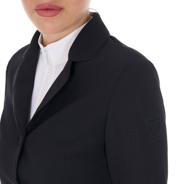 Damen-Wettkampfjacke perforiert 3 Knöpfe Equestro Nero Damen-Wettkampfjacke perforiert 3 Knöpfe Equestro Nero