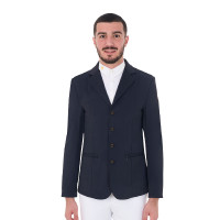 Giacca da concorso da uomo con logo ricamato a contrasto Equestro Nero