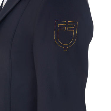 Giacca da concorso da uomo con logo ricamato a contrasto Equestro Blazer marine Blu marino