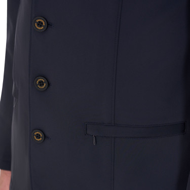 Giacca da concorso da uomo con logo ricamato a contrasto Equestro Blazer marine Blu marino