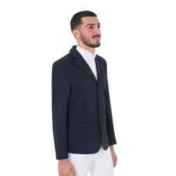 Giacca da concorso da uomo con logo ricamato a contrasto Equestro Blazer marine Blu marino