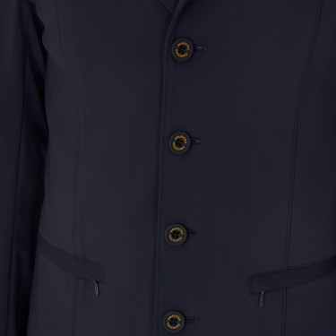Giacca da concorso da uomo con logo ricamato a contrasto Equestro Blazer marine Blu marino