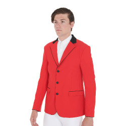 Giacca da concorso uomo 3 bottoni Elegance Equestro Rosso / nero