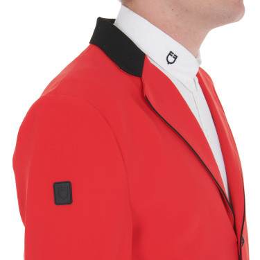 Giacca da concorso uomo 3 bottoni Elegance Equestro Rosso / nero