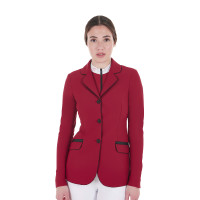 Giacca da concorso da donna in tessuto tecnico elasticizzato Equestro Nero