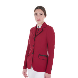 Giacca da concorso da donna in tessuto tecnico elasticizzato Equestro Scooter Beige