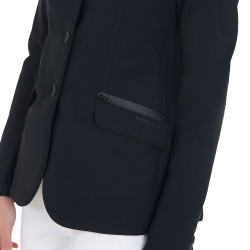 Giacca da concorso da donna in tessuto tecnico elasticizzato Equestro Nero Giacca da concorso da donna in tessuto tecnico elasticizzato Equestro Nero
