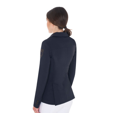 Giacca da concorso da donna con logo ricamato a contrasto Equestro Blazer marine Blu marino