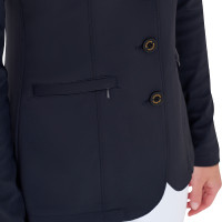 Giacca da concorso da donna con logo ricamato a contrasto Equestro Blazer marine Blu marino Giacca da concorso da donna con logo ricamato a contrasto Equestro Blazer marine Blu marino