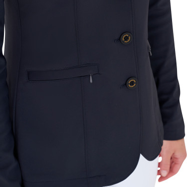 Giacca da concorso da donna con logo ricamato a contrasto Equestro Blazer marine Blu marino