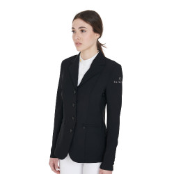Chaqueta de concurso para mujer con corte anatómico de 4 botones Active Equestro Nero