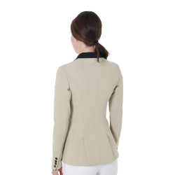 Giacca da concorso a 3 bottoni da donna Elegance Equestro Tan Oxford Rosa