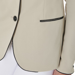 Giacca da concorso a 3 bottoni da donna Elegance Equestro Tan Oxford Rosa