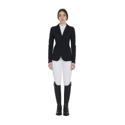 Giacca da concorso a 3 bottoni da donna Elegance Equestro Nero