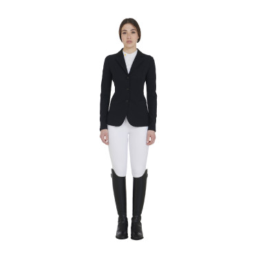 Giacca da concorso a 3 bottoni da donna Elegance Equestro Nero