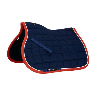 Sottosella per pony White Trim Equestro Blu navy / rosso