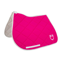 Sottosella da salto in tessuto tecnico con logo GP Equestro Fucsia / bianco Rosa