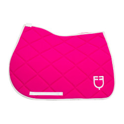 Sottosella da salto in tessuto tecnico con logo GP Equestro Fucsia / bianco Rosa
