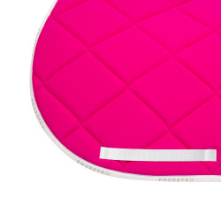 Sottosella da salto in tessuto tecnico con logo GP Equestro Fucsia / bianco Rosa