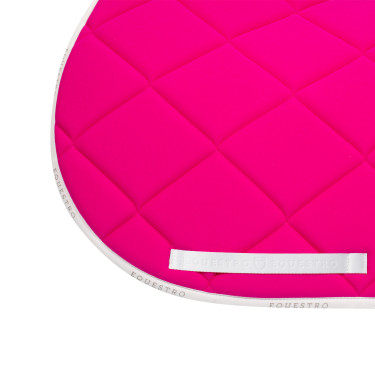 Sottosella da salto in tessuto tecnico con logo GP Equestro Fucsia / bianco Rosa