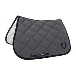 Sottosella da salto in tessuto tecnico con logo ricamato Black Line Edition Equestro Asfalto Grigio